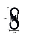 Black Locking S-Biner 3 Pack