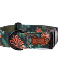 Forest Green Pinecone Dog Collar