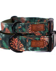 Forest Green Pinecone Dog Collar