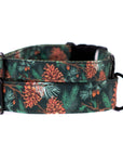 Forest Green Pinecone Dog Collar