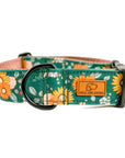 Green Floral Dog Collar