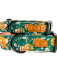 Green Floral Dog Collars