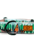 A-Frame Christmas Cabin Dog Collar