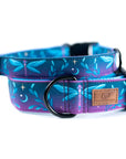 Blue and Purple Dragonfly Dog Collar
