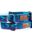 Blue and Purple Dragonfly Dog Collar