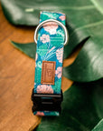 Tropical Monstera Plant Dog Collar