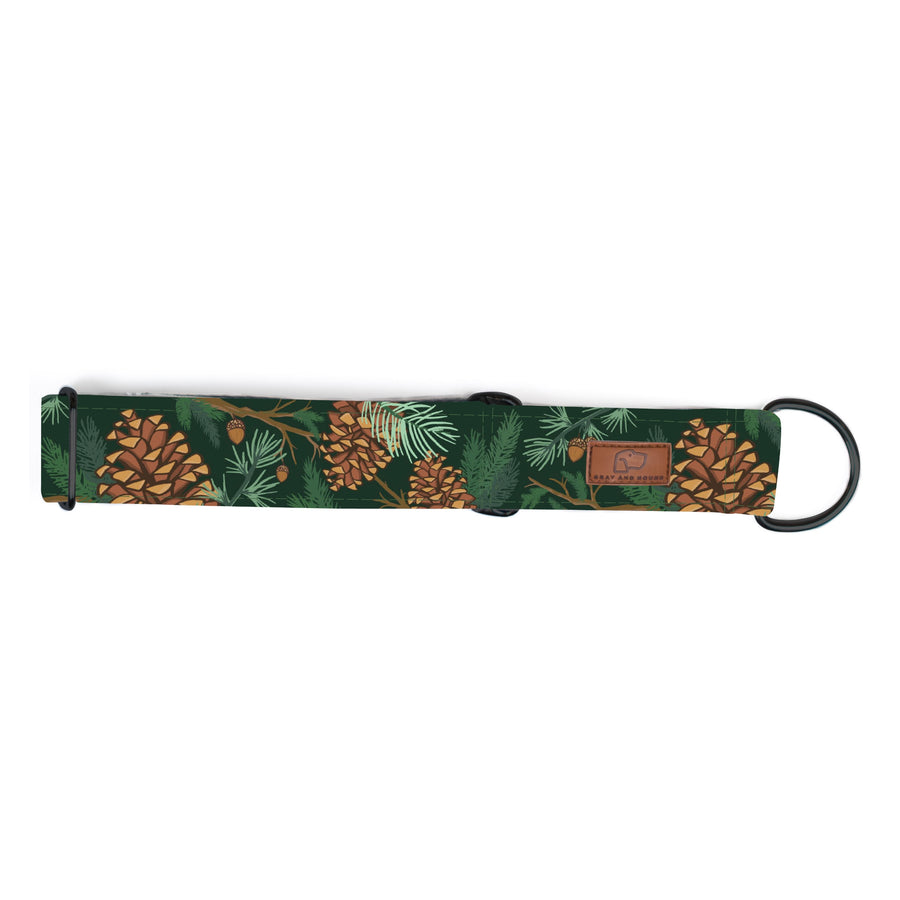 Forest Green Pinecone Dog Collar