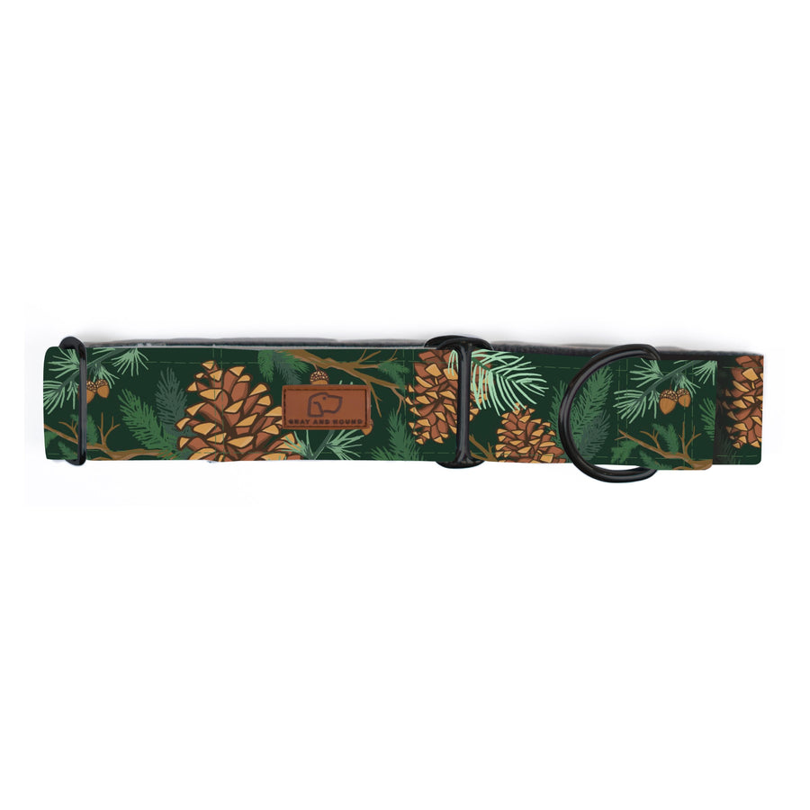 Forest Green Pinecone Dog Collar