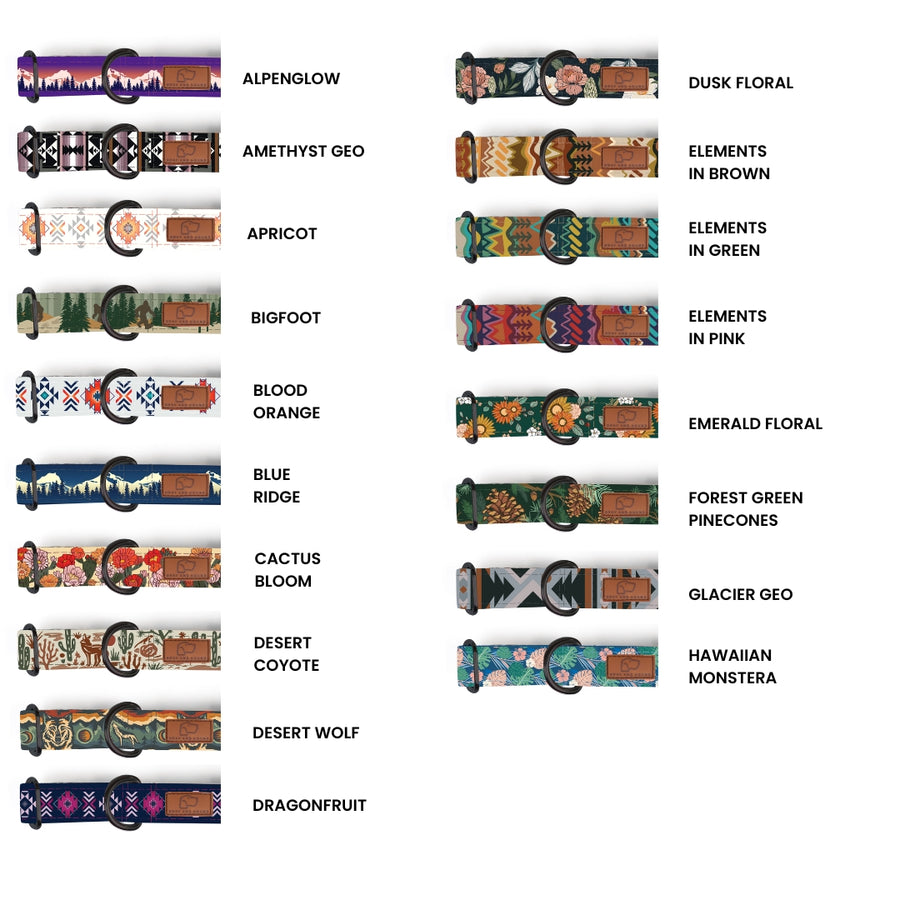 Fabric Martingale Dog Collar Three Pack (choose your designs)