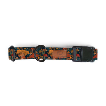 Midnight Mushrooms Dog Collar [ready to ship]