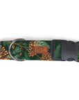 Forest Green Pinecone Dog Collar