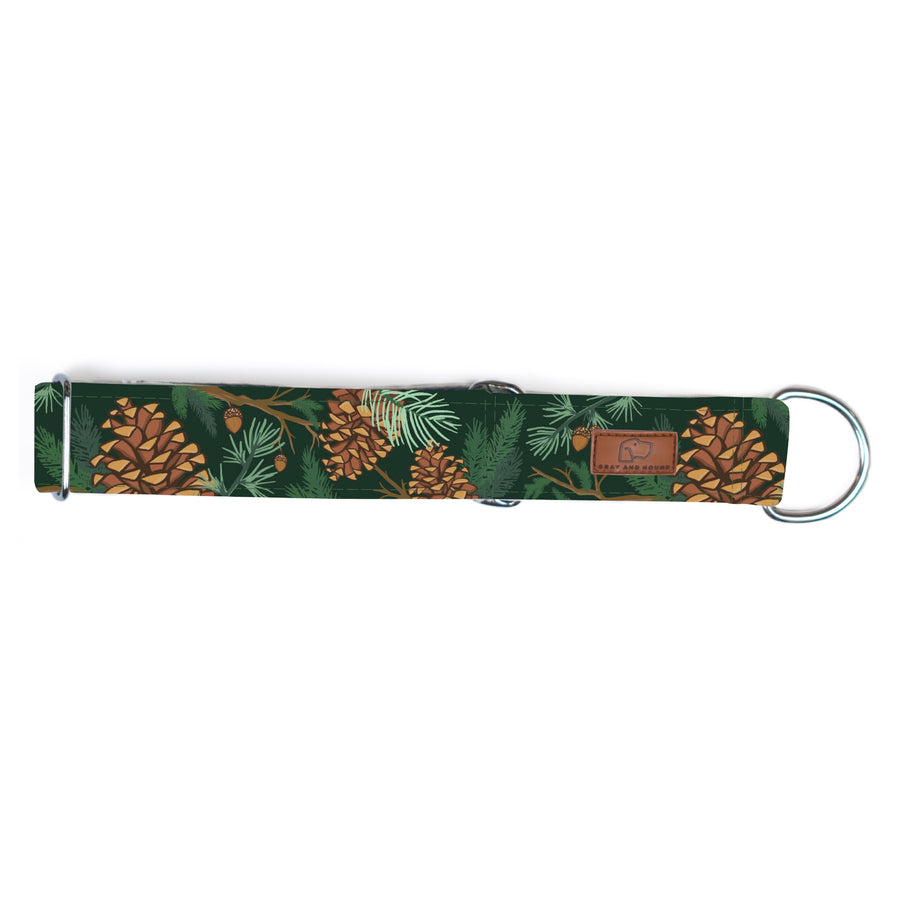 Forest Green Pinecone Dog Collar