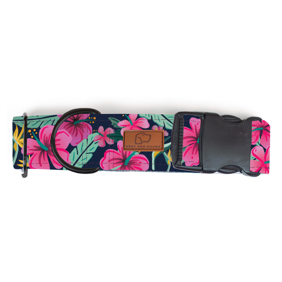 Hibiscus Floral Dog Collar