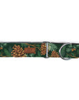 Forest Green Pinecone Dog Collar