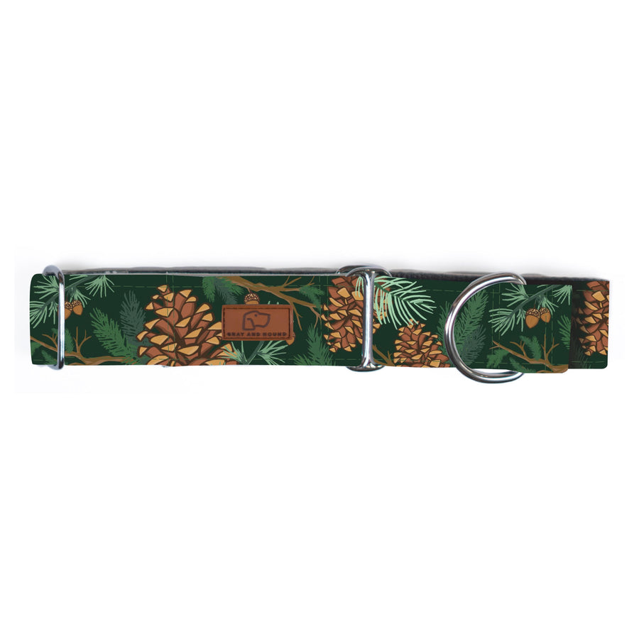 Forest Green Pinecone Dog Collar