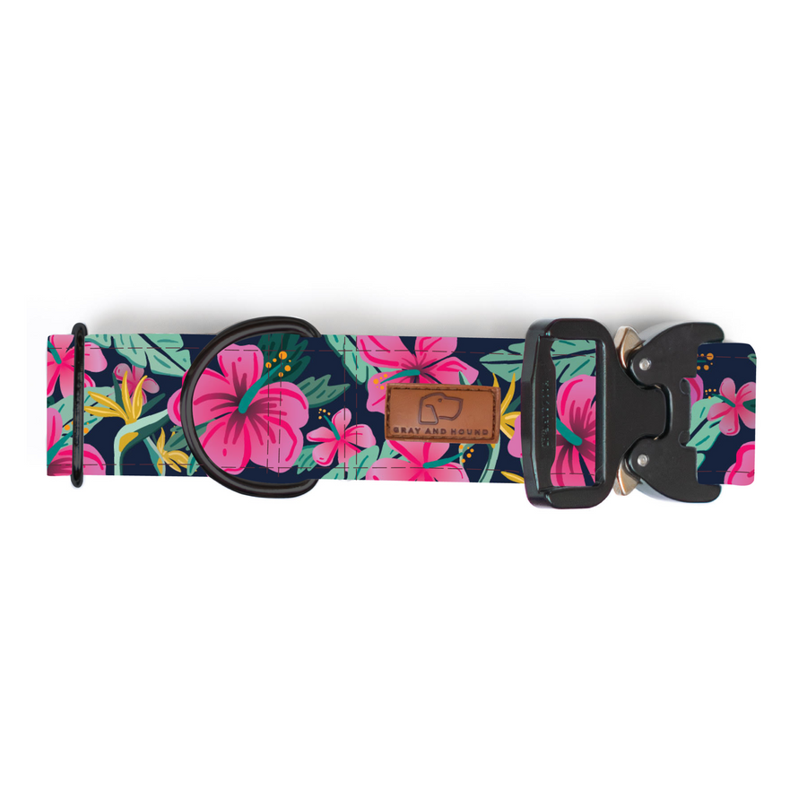 Hibiscus Floral Dog Collar