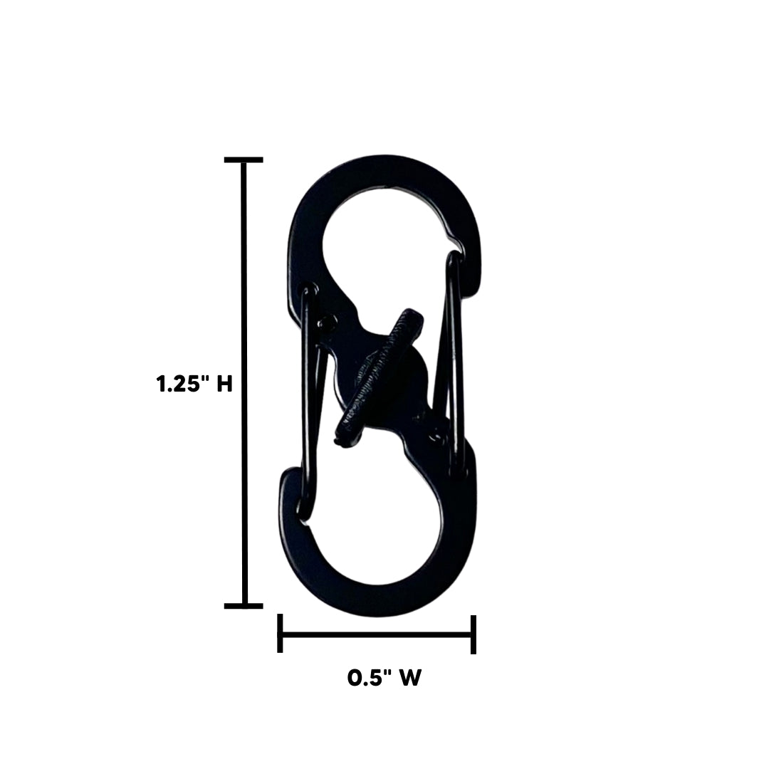 Black Locking S-Biner 3 Pack