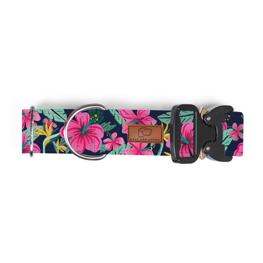 Hibiscus Floral Dog Collar