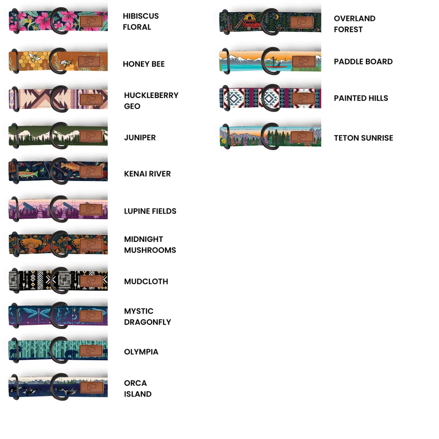 Fabric Martingale Dog Collar Three Pack (choose your designs)