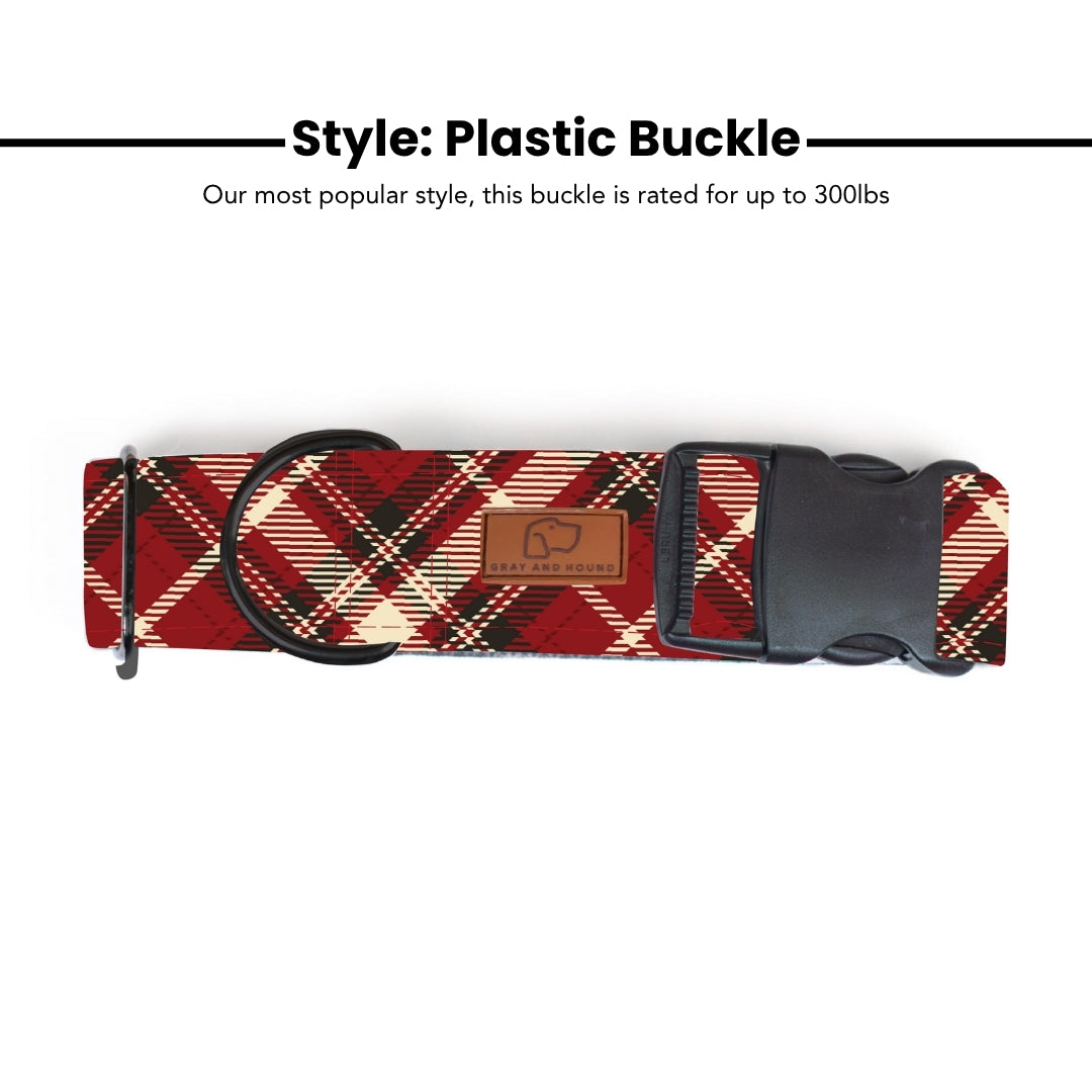 Fireside Plaid Dog Collar