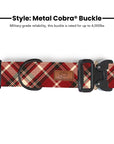 Fireside Plaid Dog Collar