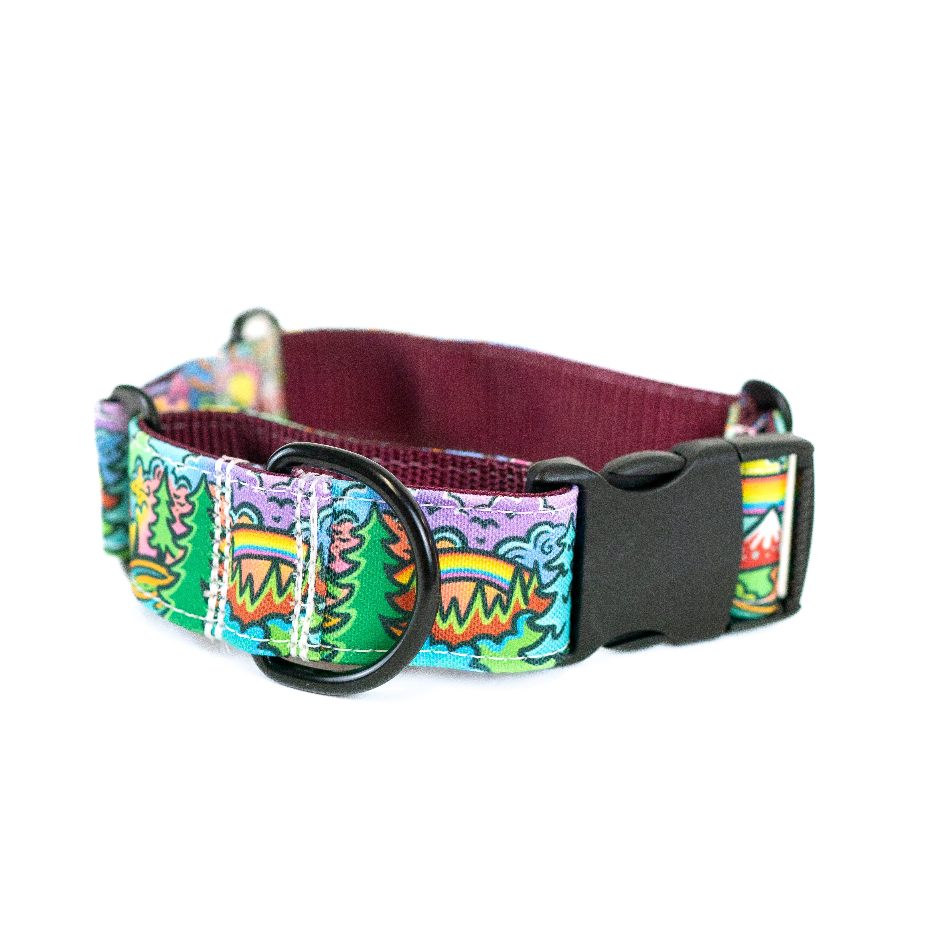 Rainbow Ridge Hybrid Martingale Dog Collar | Limited Artist Series