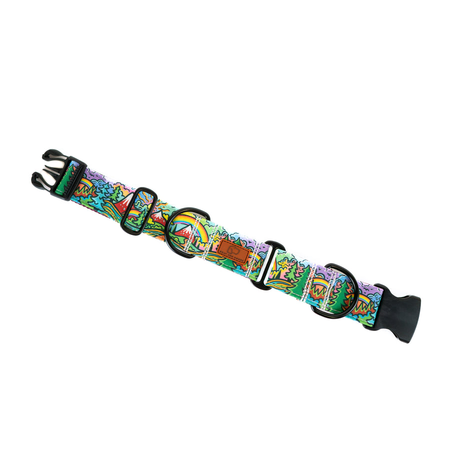 Rainbow Ridge Hybrid Martingale Dog Collar | Limited Artist Series