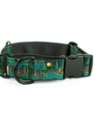 Sasquatch Shadows Hybrid Martingale Dog Collar [artist limited edition]