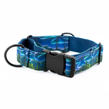 Luminous Peaks Hybrid Martingale Dog Collar | Limited Artist Series