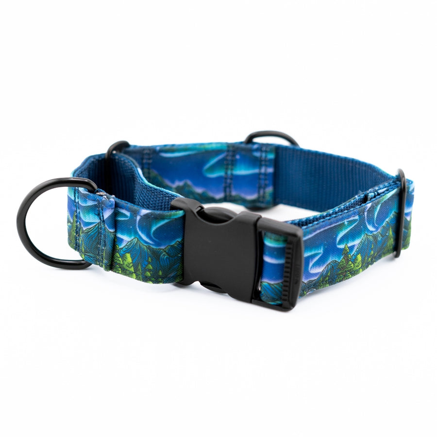 Luminous Peaks Hybrid Martingale Dog Collar | Limited Artist Series