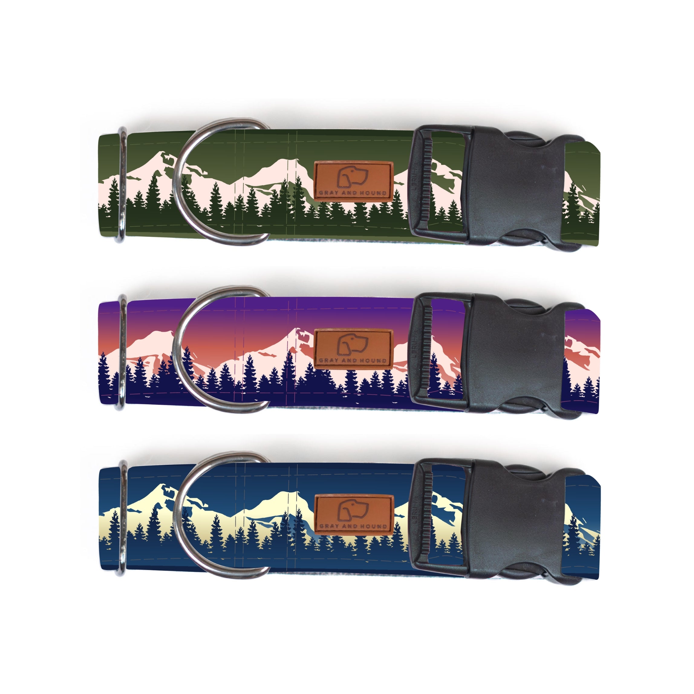 Plastic Buckle Dog Collar Three Pack (choose your designs)