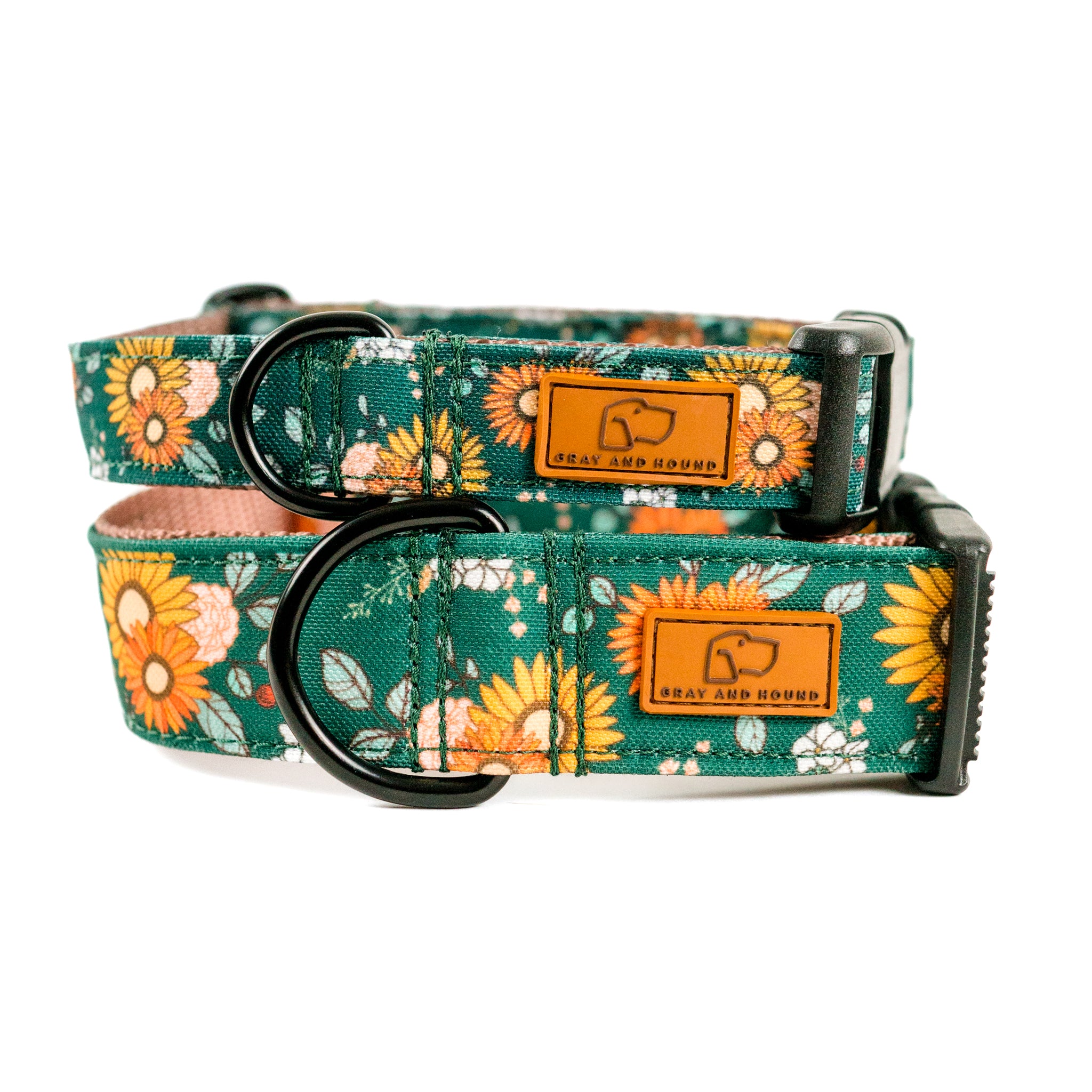 Green Floral Dog Collars