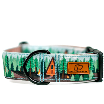 A-Frame Christmas Cabin Dog Collar