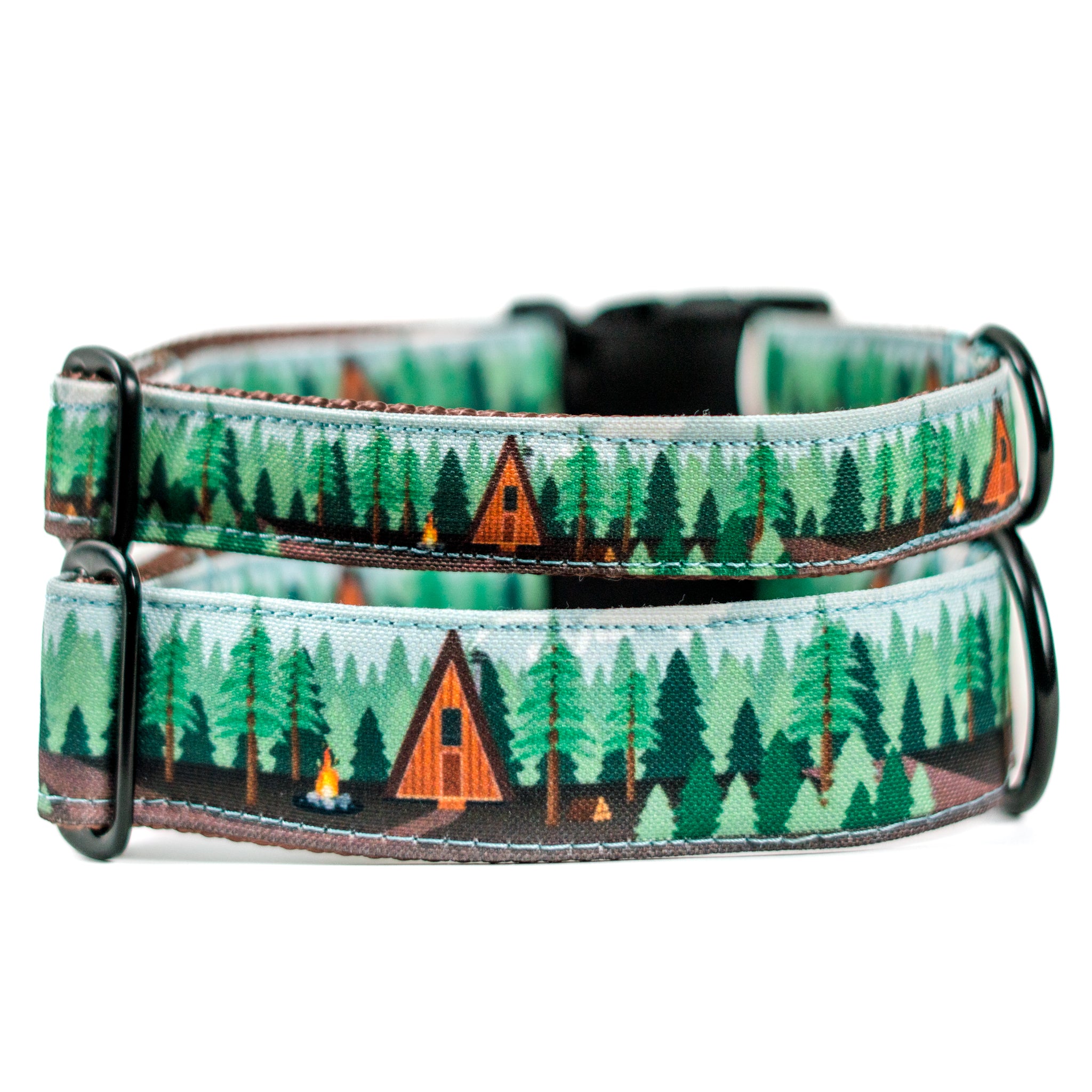A-Frame Christmas Cabin Dog Collar