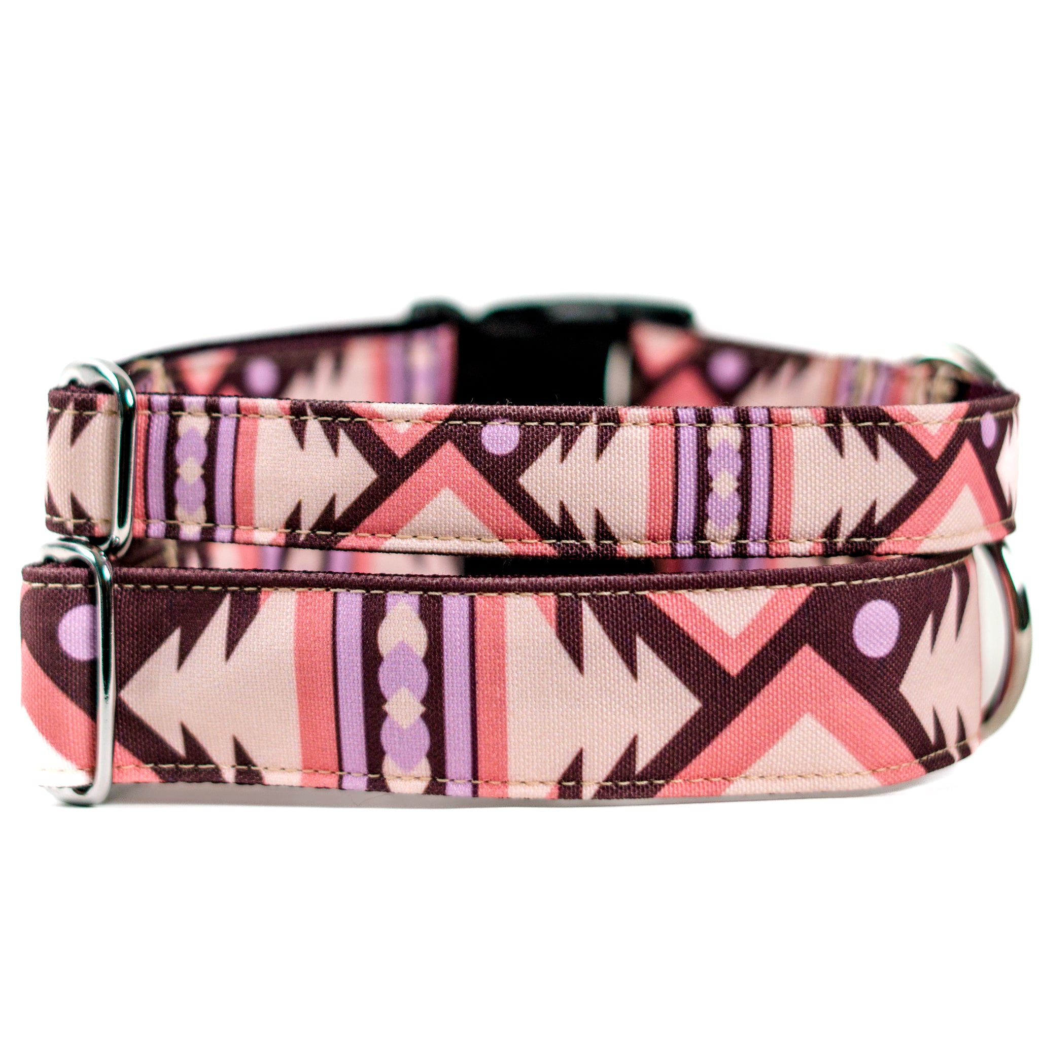 Purple and Pink Aztec Dog Collar