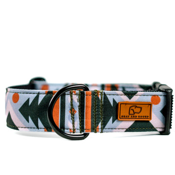 Black and Blue Aztec Dog Collar for Boys