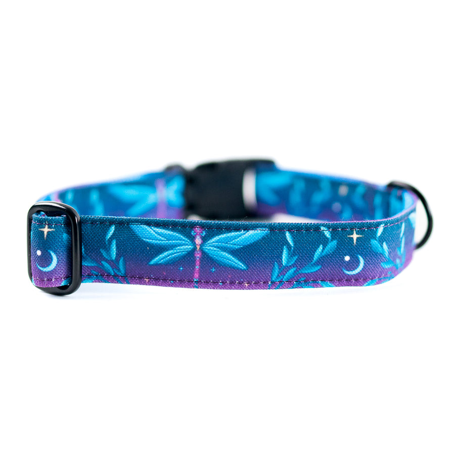 Blue and Purple Dragonfly Dog Collar