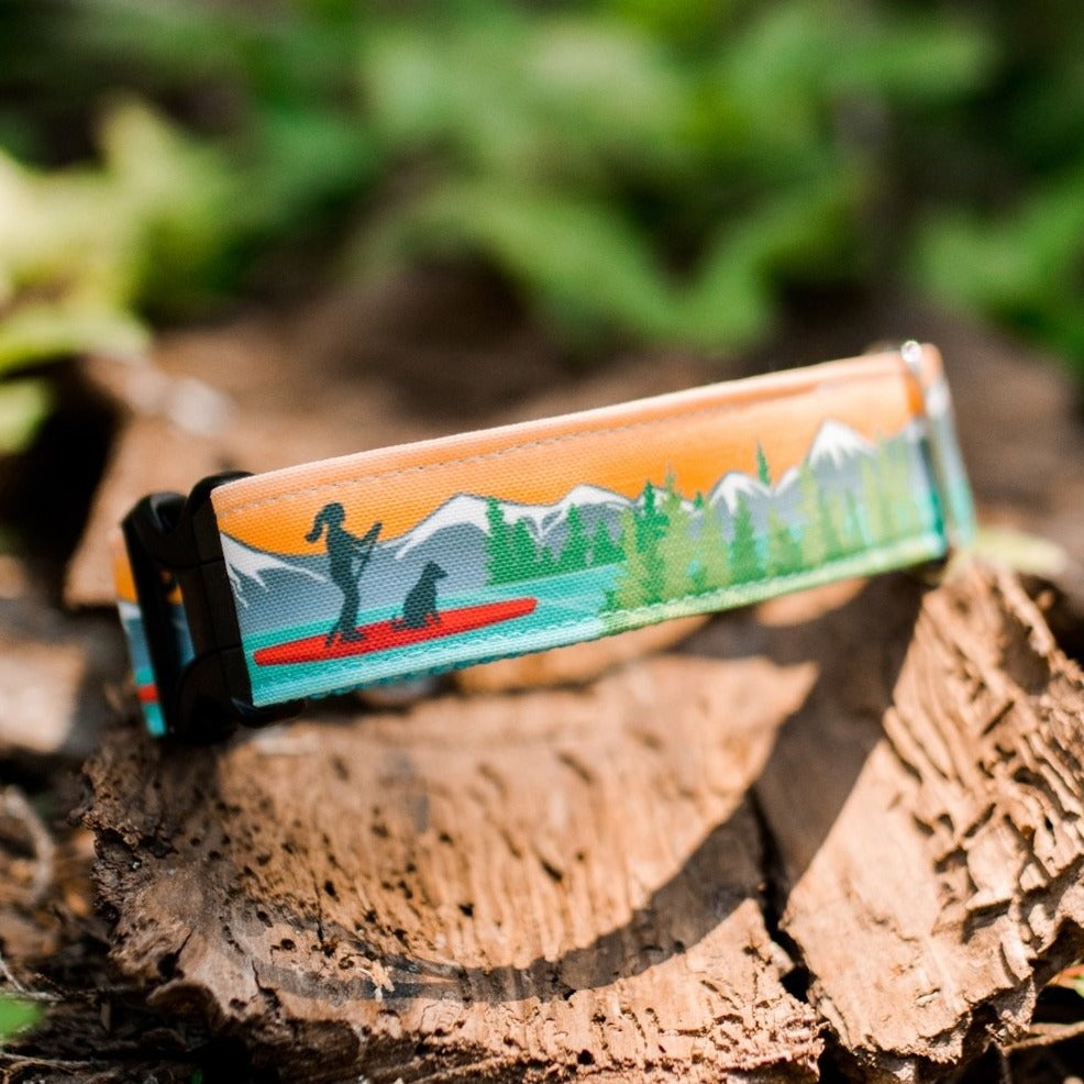 Alpine Lake Paddle Board Dog Collar