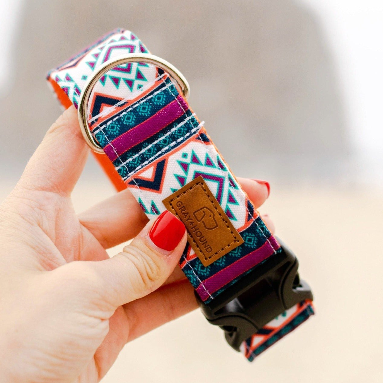 Purple Aztec Dog Collar