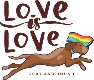 Love is Love Pride Dog Sticker | Die Cut 3"x2.5"