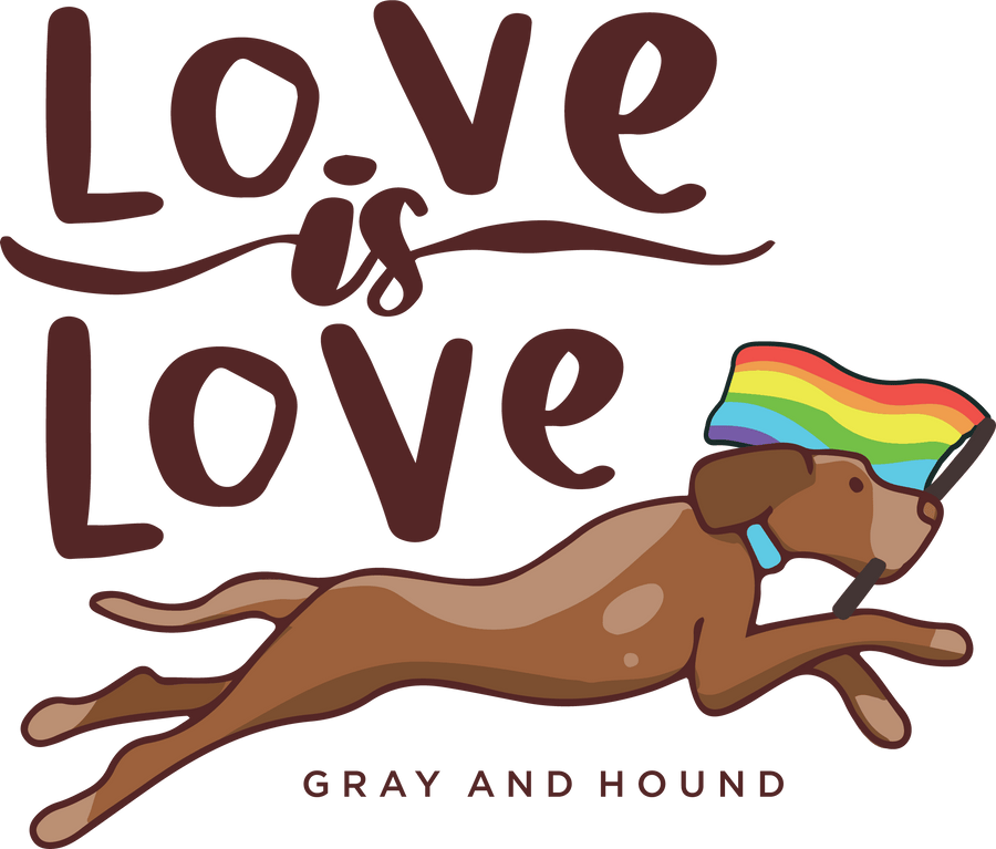 Love is Love Pride Dog Sticker | Die Cut 3"x2.5"